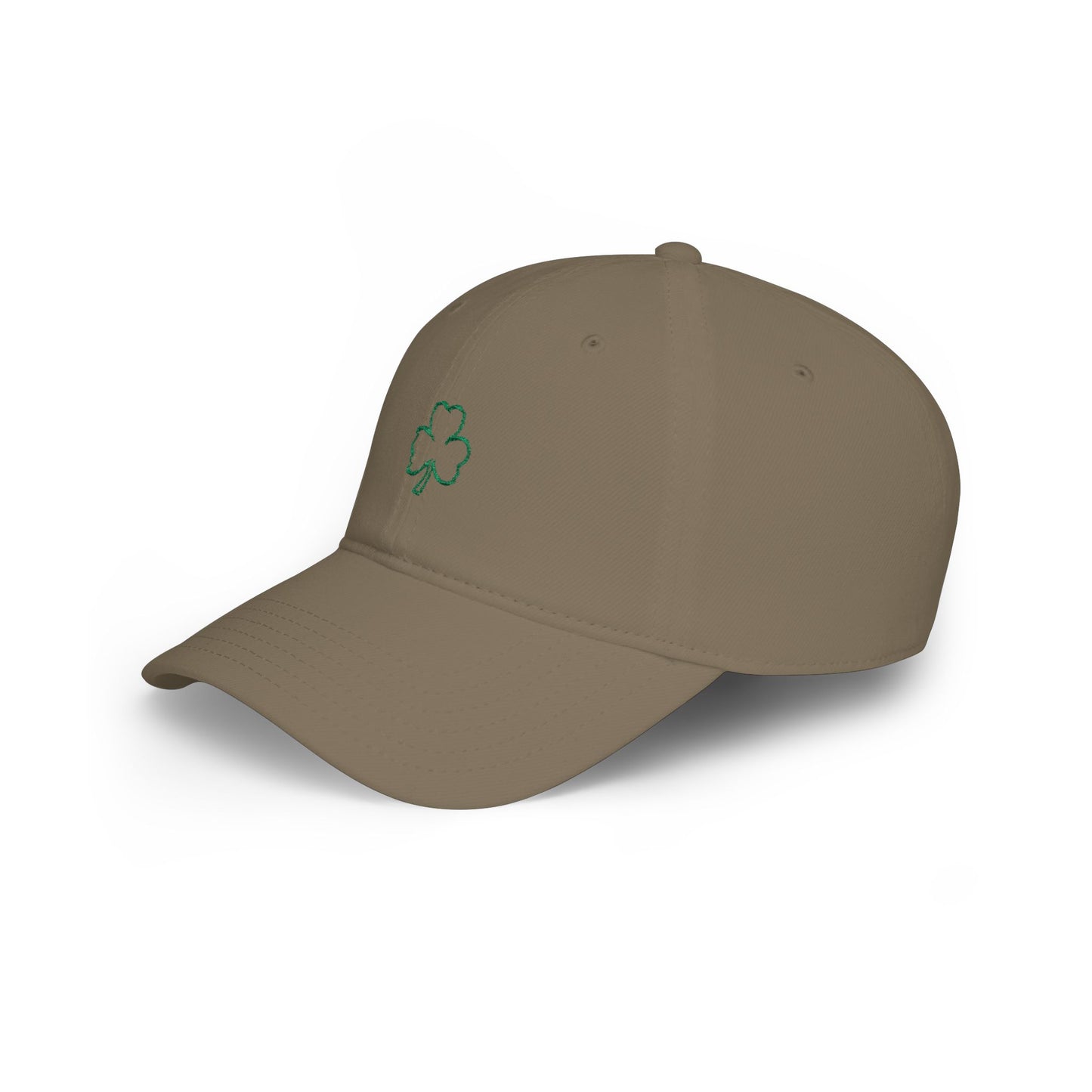 Embroidered Shamrock Low Profile Baseball Cap — St. Patrick’s Day Lucky Clover Hat (Personalize)