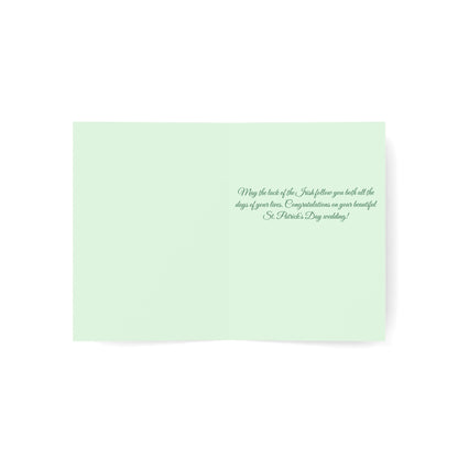 St. Patrick's Day Wedding Card — "Something old, something new, something borrowed, something green" — Personalized Congratulations