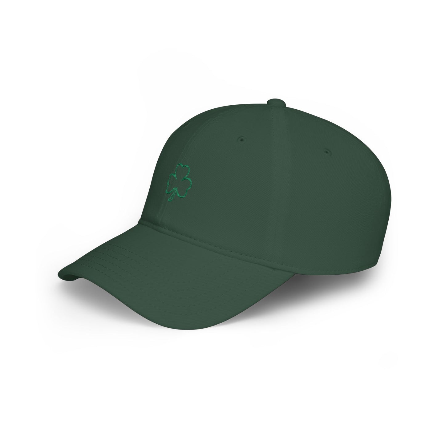 Embroidered Shamrock Low Profile Baseball Cap — St. Patrick’s Day Lucky Clover Hat (Personalize)