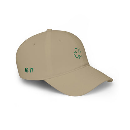 Embroidered Shamrock Low Profile Baseball Cap — St. Patrick’s Day Lucky Clover Hat (Personalize)