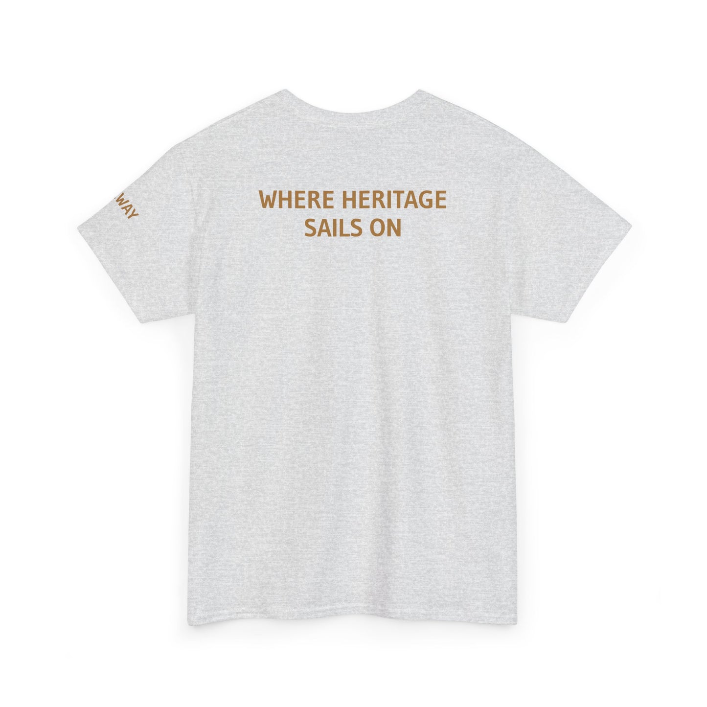 Galway Hooker Nautical T‑Shirt — "Heritage Sails On" Personalized Back & Sleeve Tee