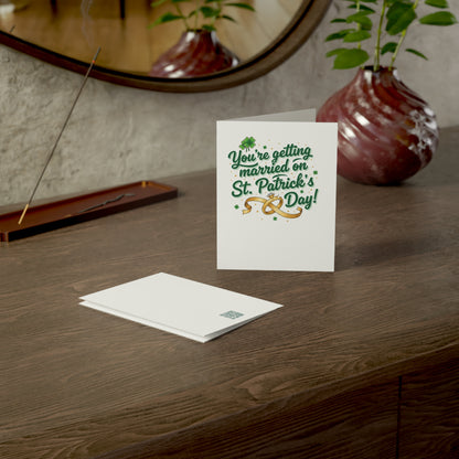 St. Patrick's Day Wedding Greeting Card — "You're getting married on St. Patrick's Day!"
