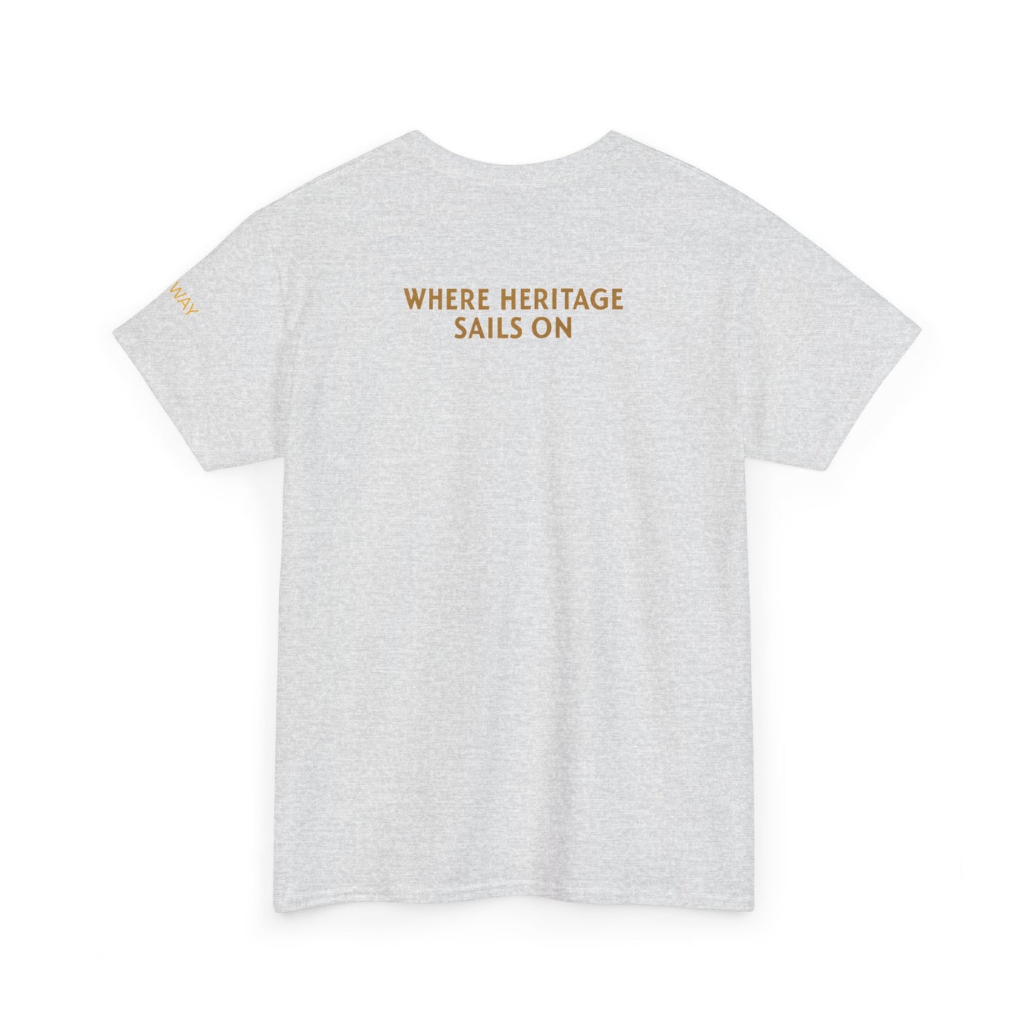 Galway Hooker Nautical T‑Shirt — "Heritage Sails On" Personalized Back & Sleeve Tee