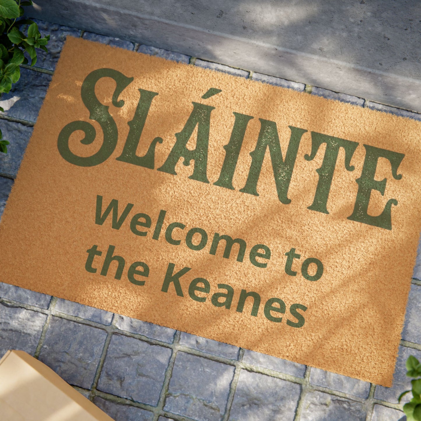 Sláinte Welcome Doormat — Custom Irish Welcome Mat