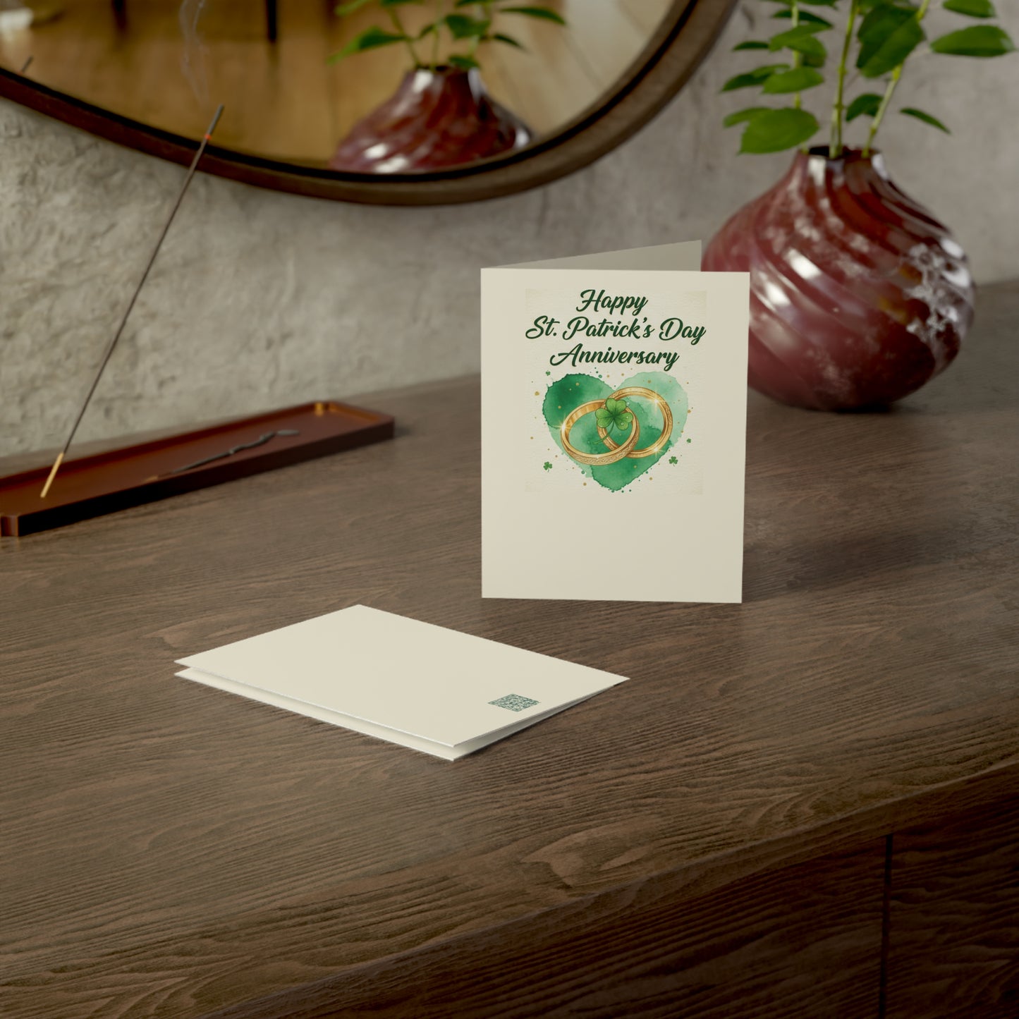 St. Patrick’s Day Wedding Anniversary Card — Personalized Couple Greeting Card
