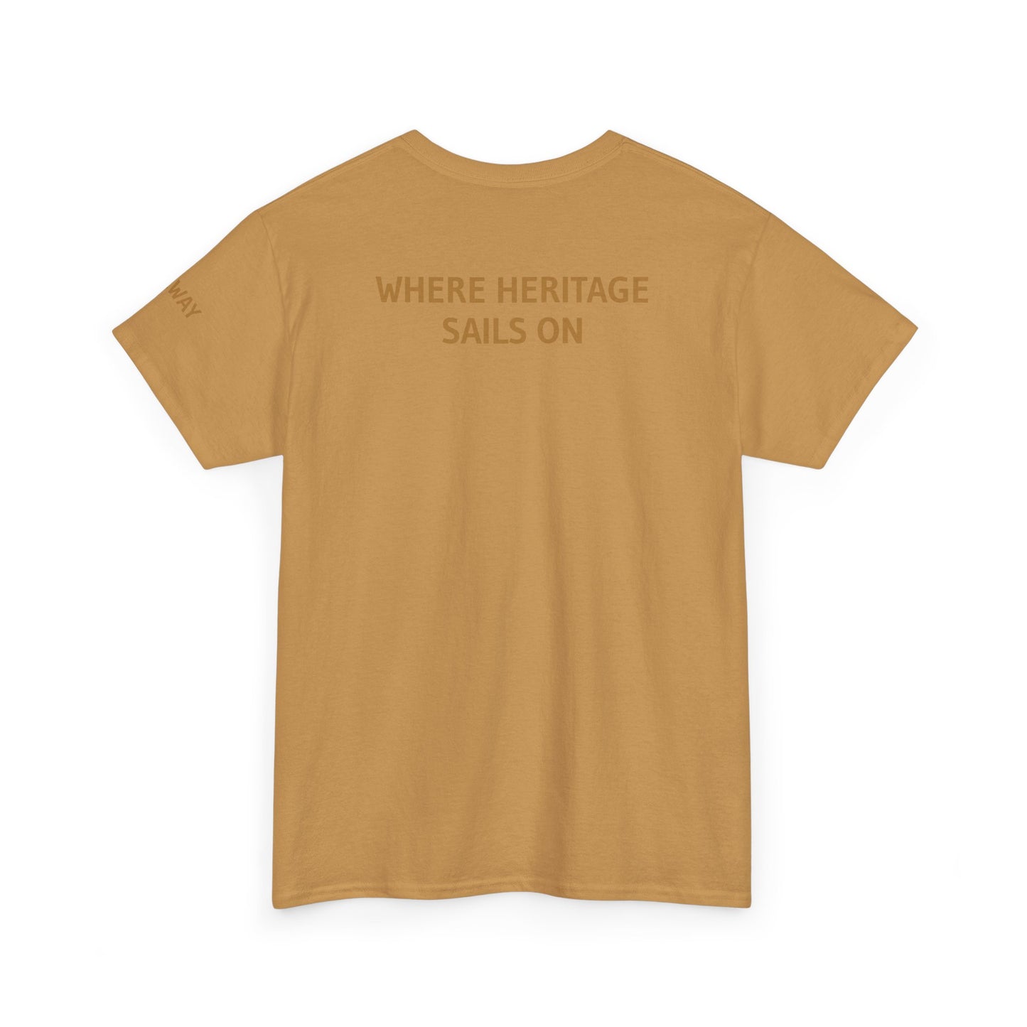 Galway Hooker Nautical T‑Shirt — "Heritage Sails On" Personalized Back & Sleeve Tee