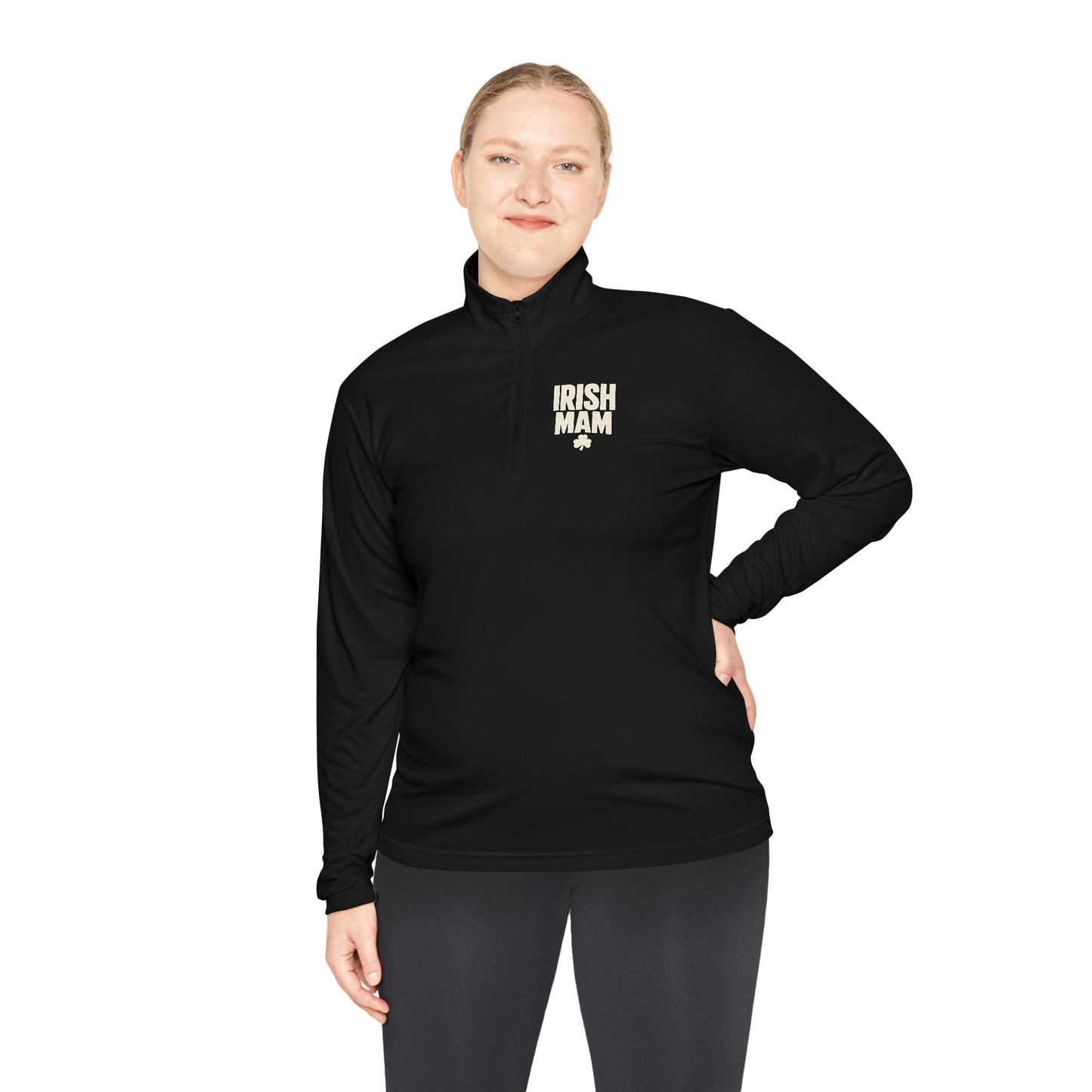 Irish Mam Shamrock Quarter-Zip Pullover