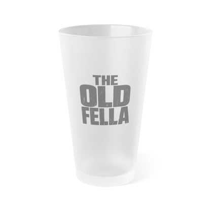 Frosted Pint Glass - "The Old Fella" 16oz Novelty Beer Glass