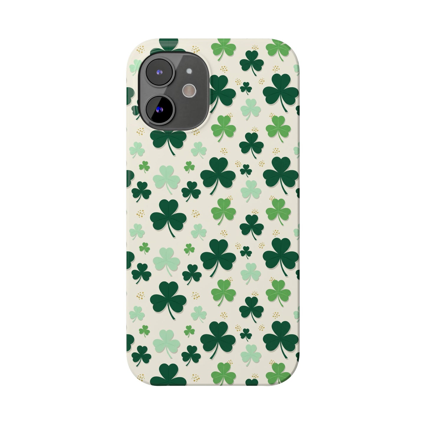 Shamrock Pattern Slim Phone Case — Irish Clover Protective Cover