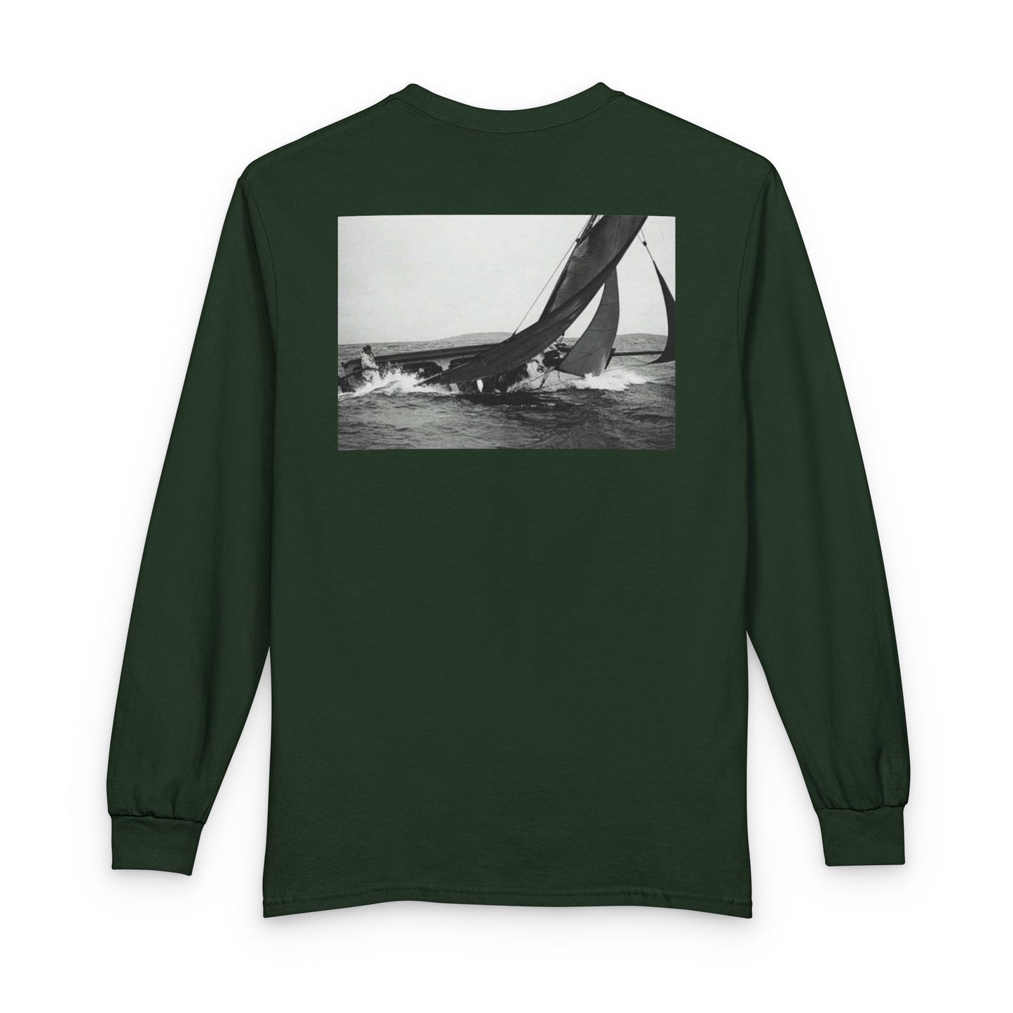 Personalized Galway Hooker Long Sleeve Tee — Custom Boat Photo & Name