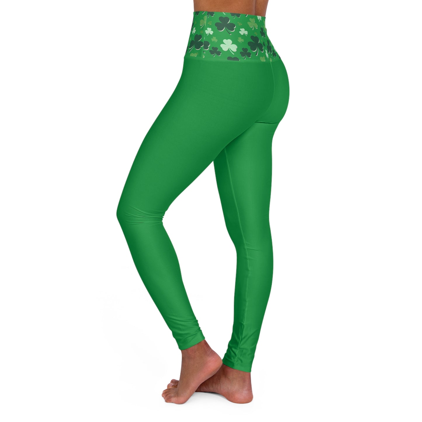 St. Patrick's Day Shamrock High Waisted Yoga Leggings