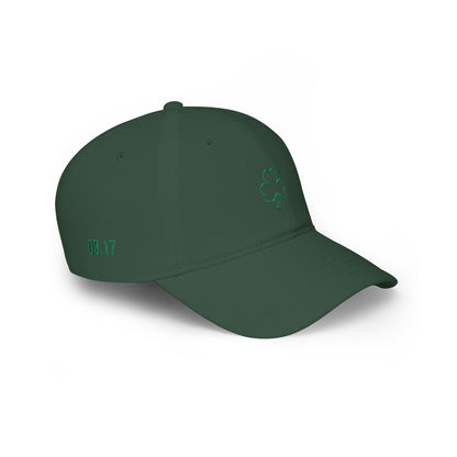 Embroidered Shamrock Low Profile Baseball Cap — St. Patrick’s Day Lucky Clover Hat (Personalize)