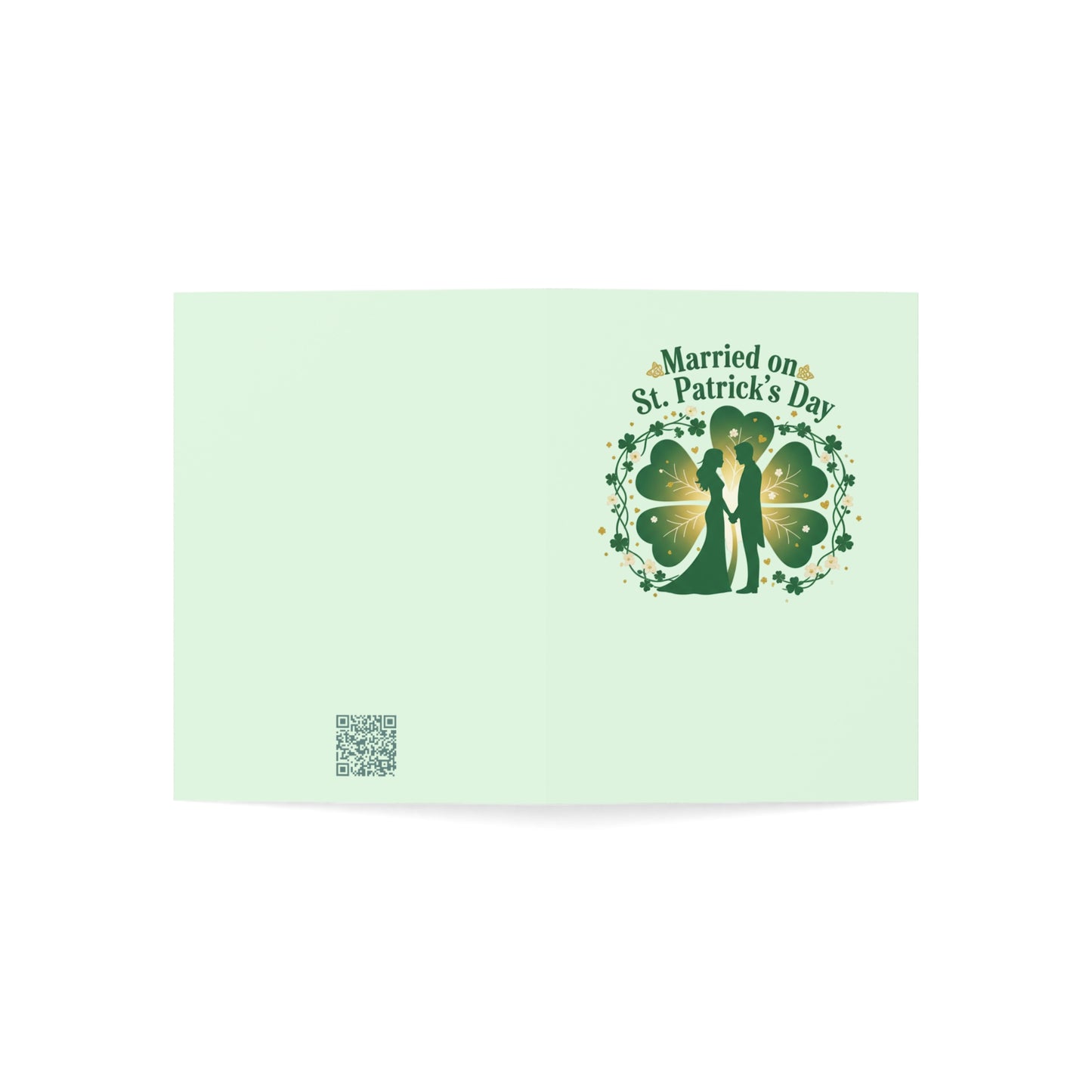 St. Patrick's Day Wedding Anniversary Greeting Card — "Married on St. Patrick's Day" Anniversary Card Personalize