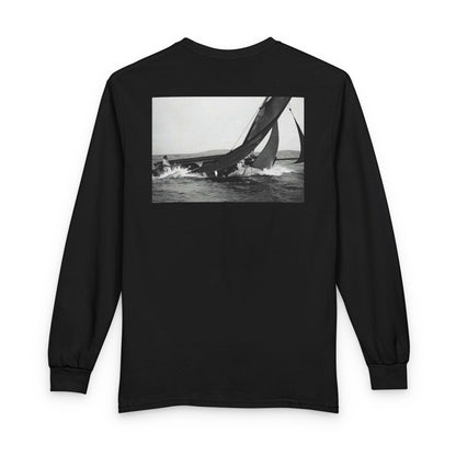 Personalized Galway Hooker Long Sleeve Tee — Custom Boat Photo & Name