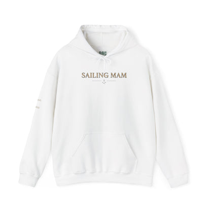 Sailing Mam Hoodie – Nautical Sailboat Graphic Pullover for Irish Sea-Loving Moms Personalize