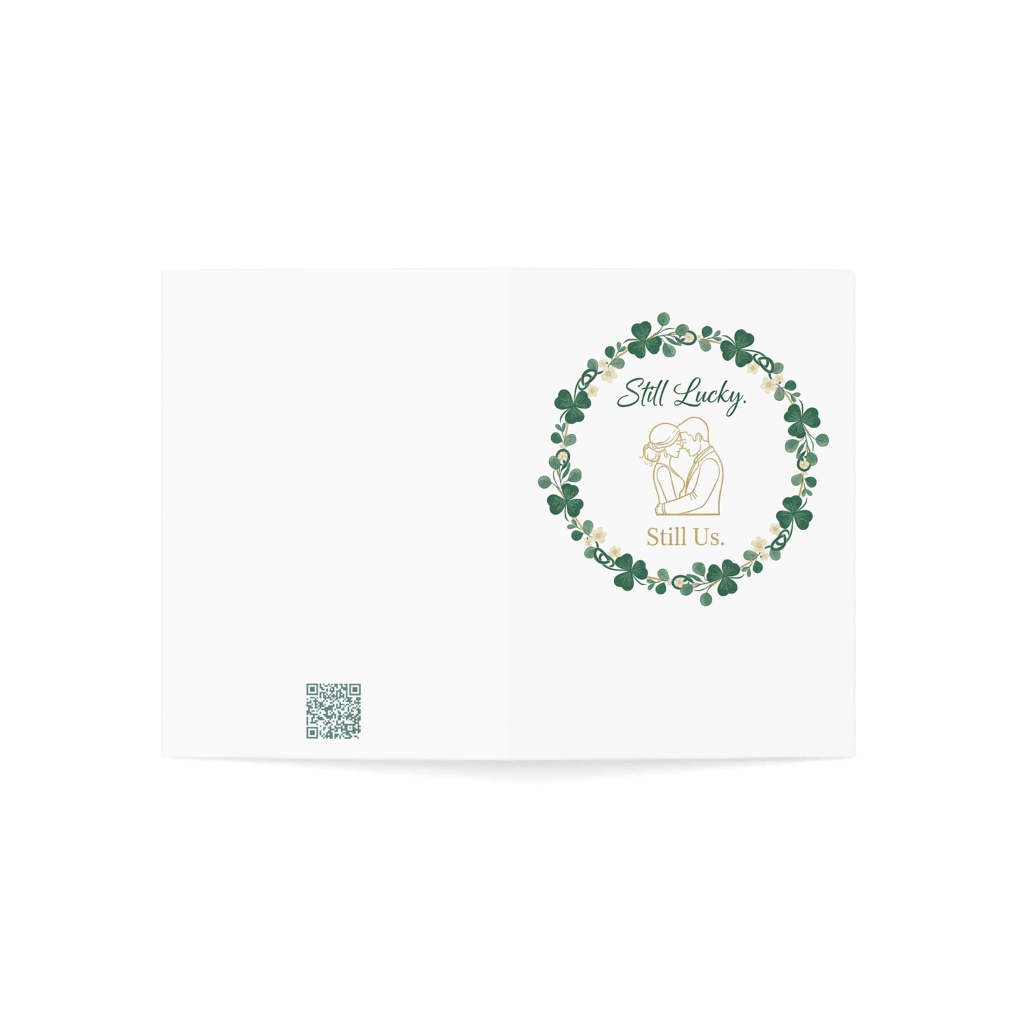 St. Patrick's Day Anniversary Card — "Still Lucky, Still Us" Greeting Card, Personalize