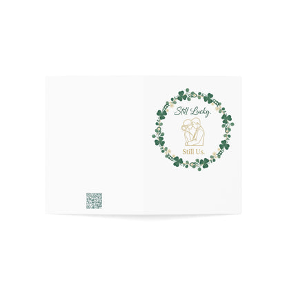 St. Patrick's Day Anniversary Card — "Still Lucky, Still Us" Greeting Card, Personalize