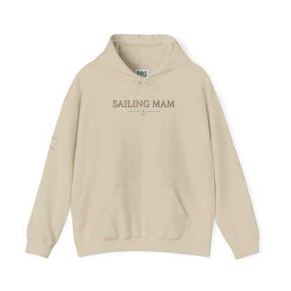 Sailing Mam Hoodie – Nautical Sailboat Graphic Pullover for Irish Sea-Loving Moms Personalize
