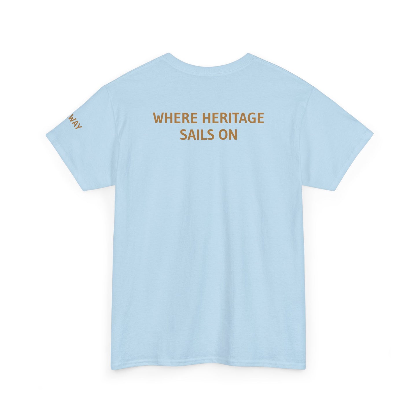 Galway Hooker Nautical T‑Shirt — "Heritage Sails On" Personalized Back & Sleeve Tee