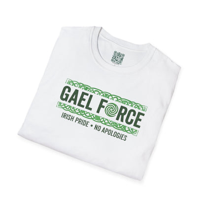 Gael Force T-Shirt - "Irish Pride • No Apologies" Retro Celtic Design