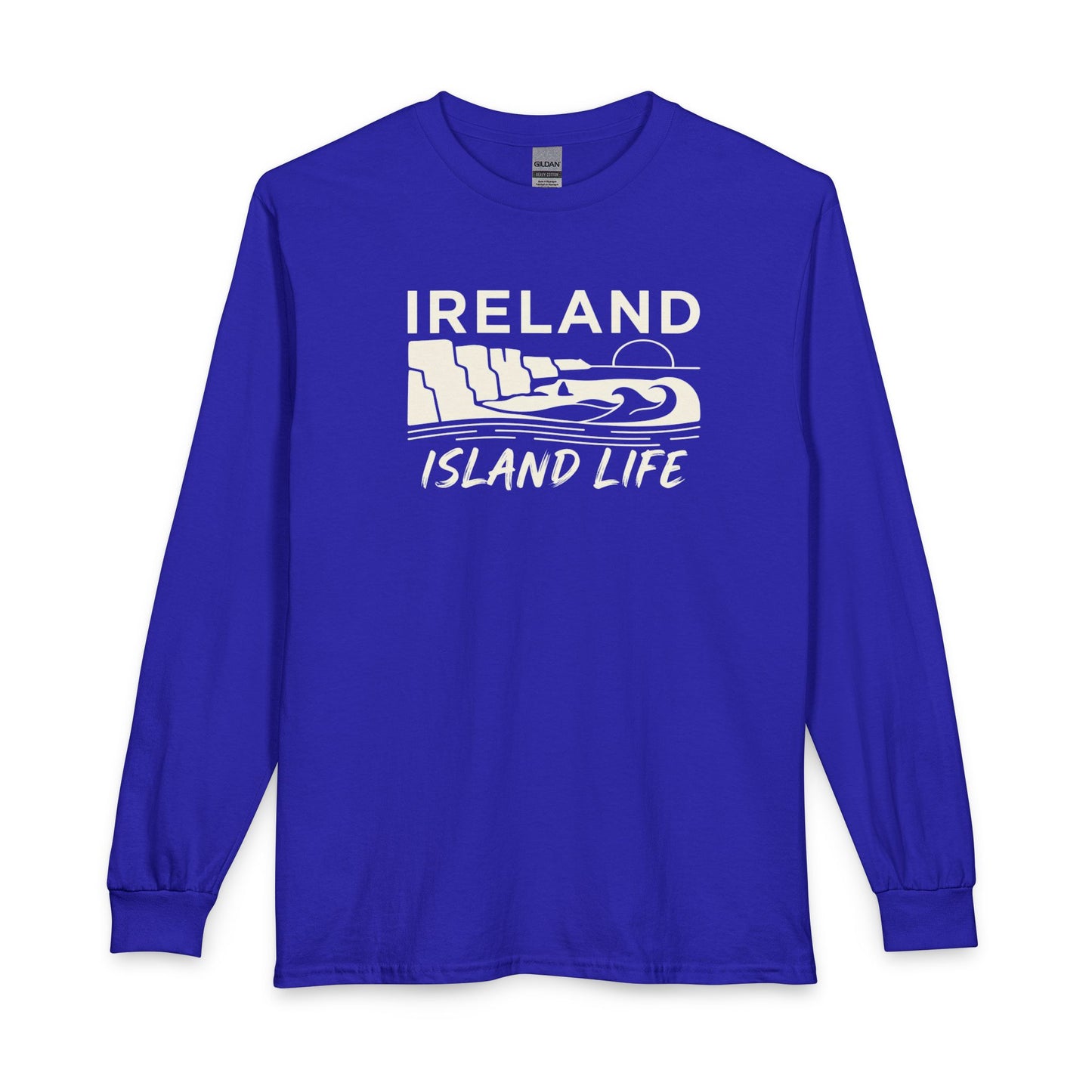 Ireland Island Life Long Sleeve Shirt — Personalize Retro Coastal Tee
