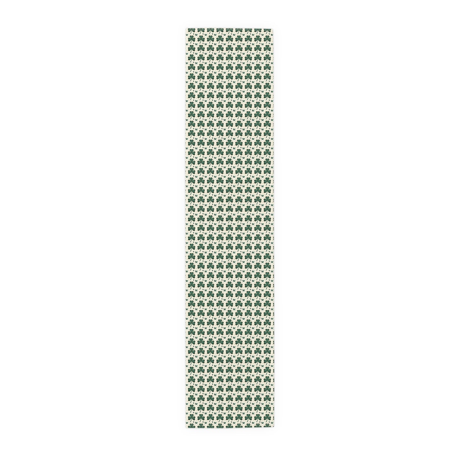 Shamrock Pattern Table Runner — Green Clover St. Patrick’s Day Decor