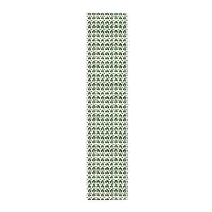 Shamrock Pattern Table Runner — Green Clover St. Patrick’s Day Decor