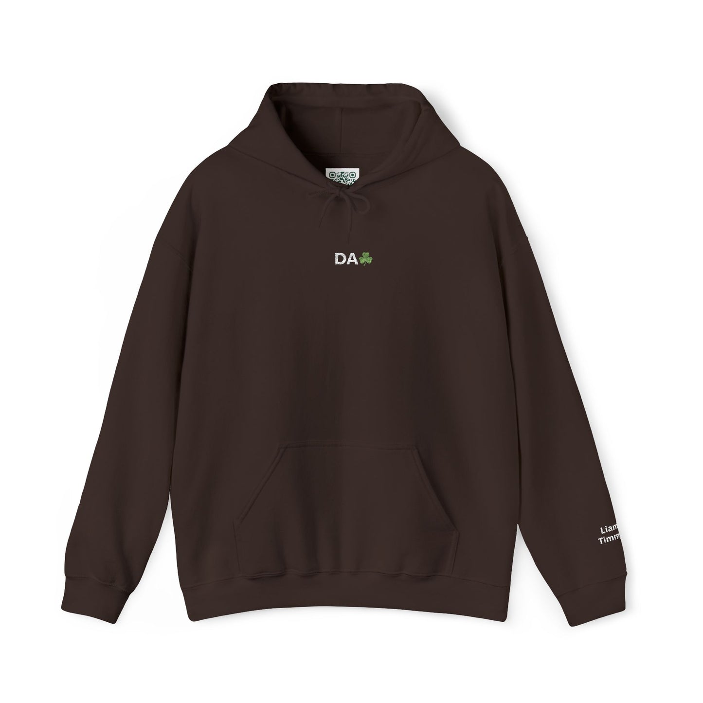 Hoodie • 'Da' Shamrock Logo Pullover – Personalize Gift for Fathers