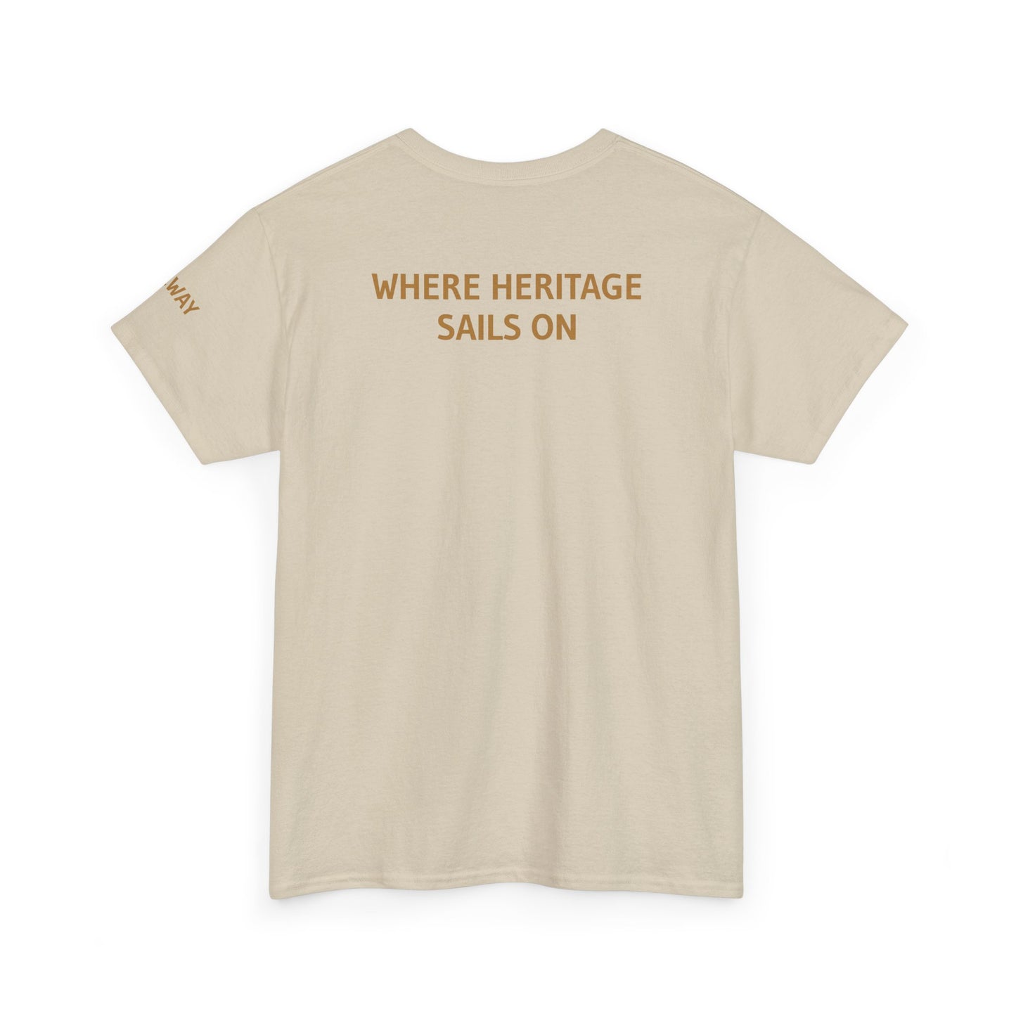 Galway Hooker Nautical T‑Shirt — "Heritage Sails On" Personalized Back & Sleeve Tee