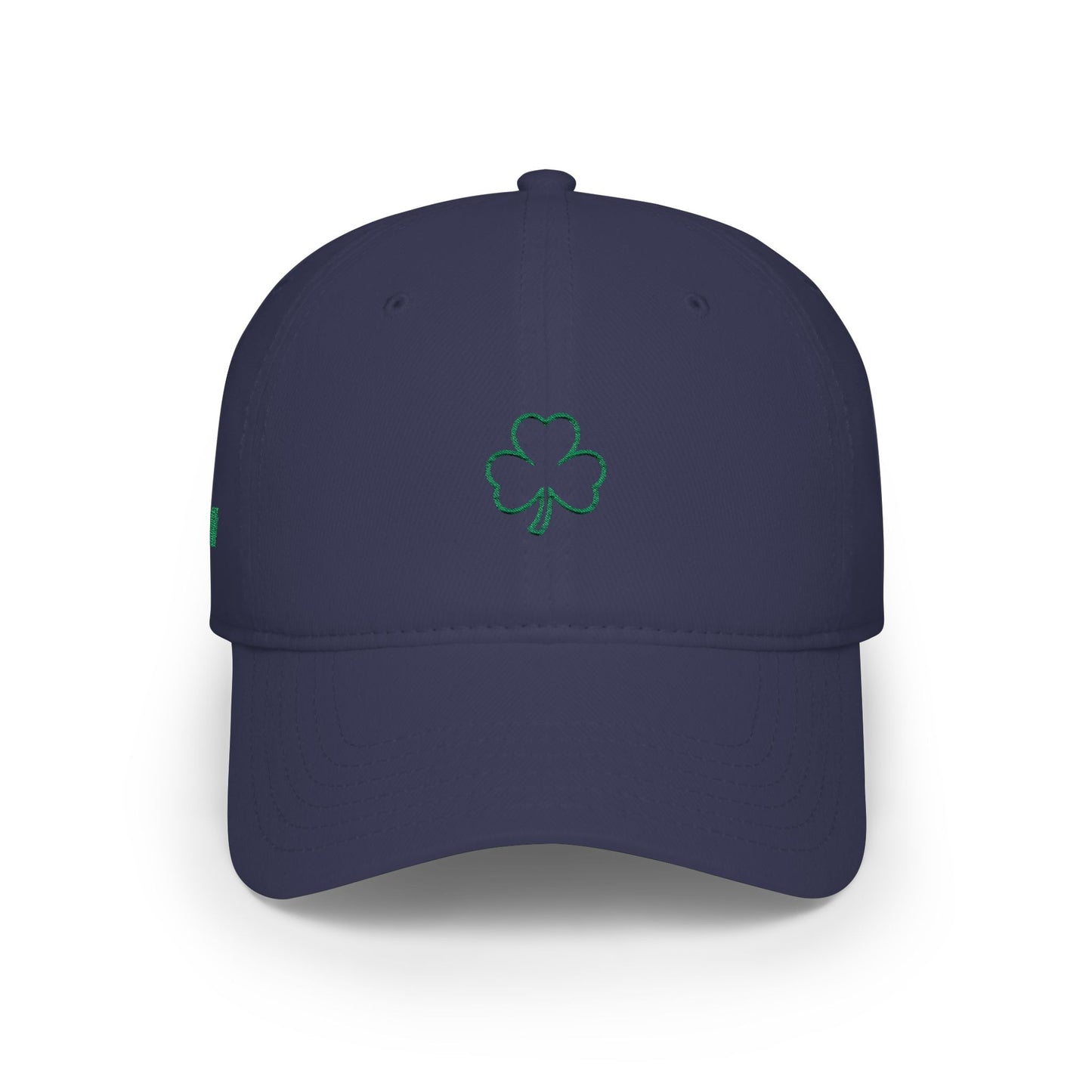 Embroidered Shamrock Low Profile Baseball Cap — St. Patrick’s Day Lucky Clover Hat (Personalize)