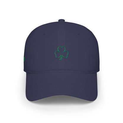Embroidered Shamrock Low Profile Baseball Cap — St. Patrick’s Day Lucky Clover Hat (Personalize)
