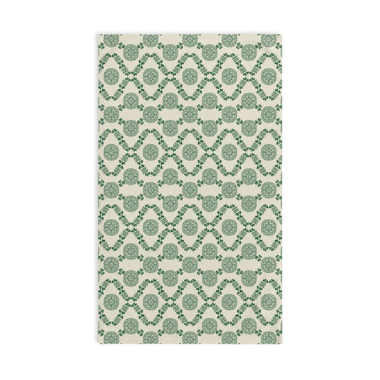 Green Moroccan Tile Hand Towel — Decorative Kitchen & Bath Accent