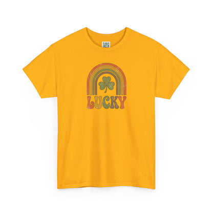 Lucky Retro Rainbow T-Shirt — Vintage Shamrock St. Patrick’s Tee