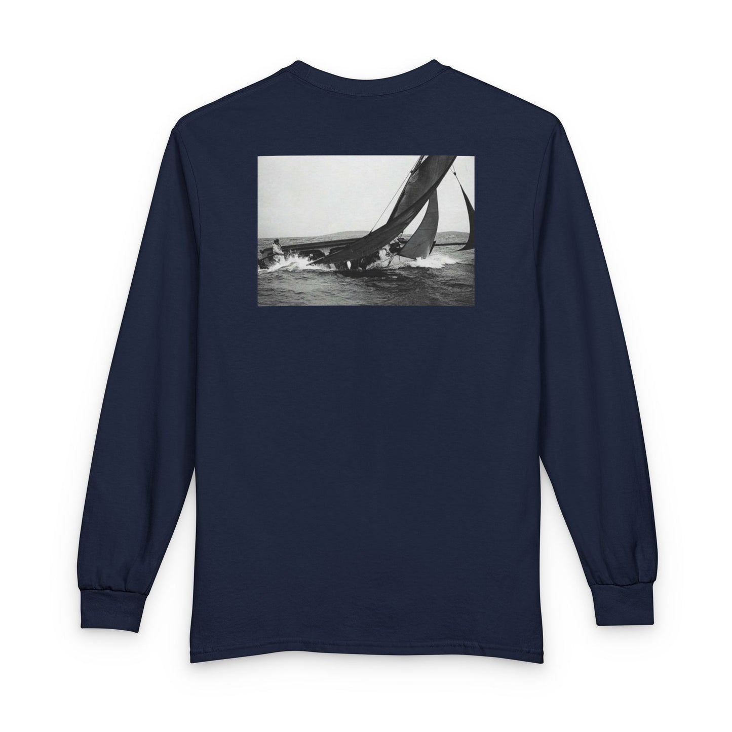 Personalized Galway Hooker Long Sleeve Tee — Custom Boat Photo & Name