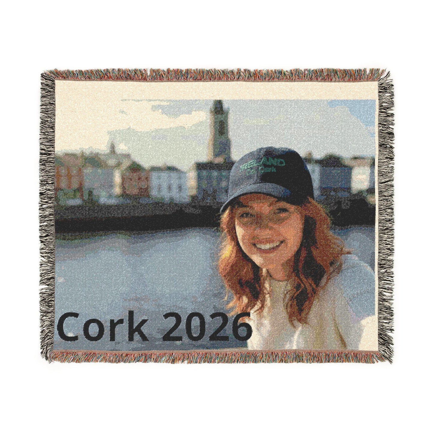 Custom Photo Woven Blanket — Personalized Travel & Keepsake Throw