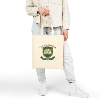 Celtic Academia Canvas Tote Bag — Irish Heritage Society Book Tote