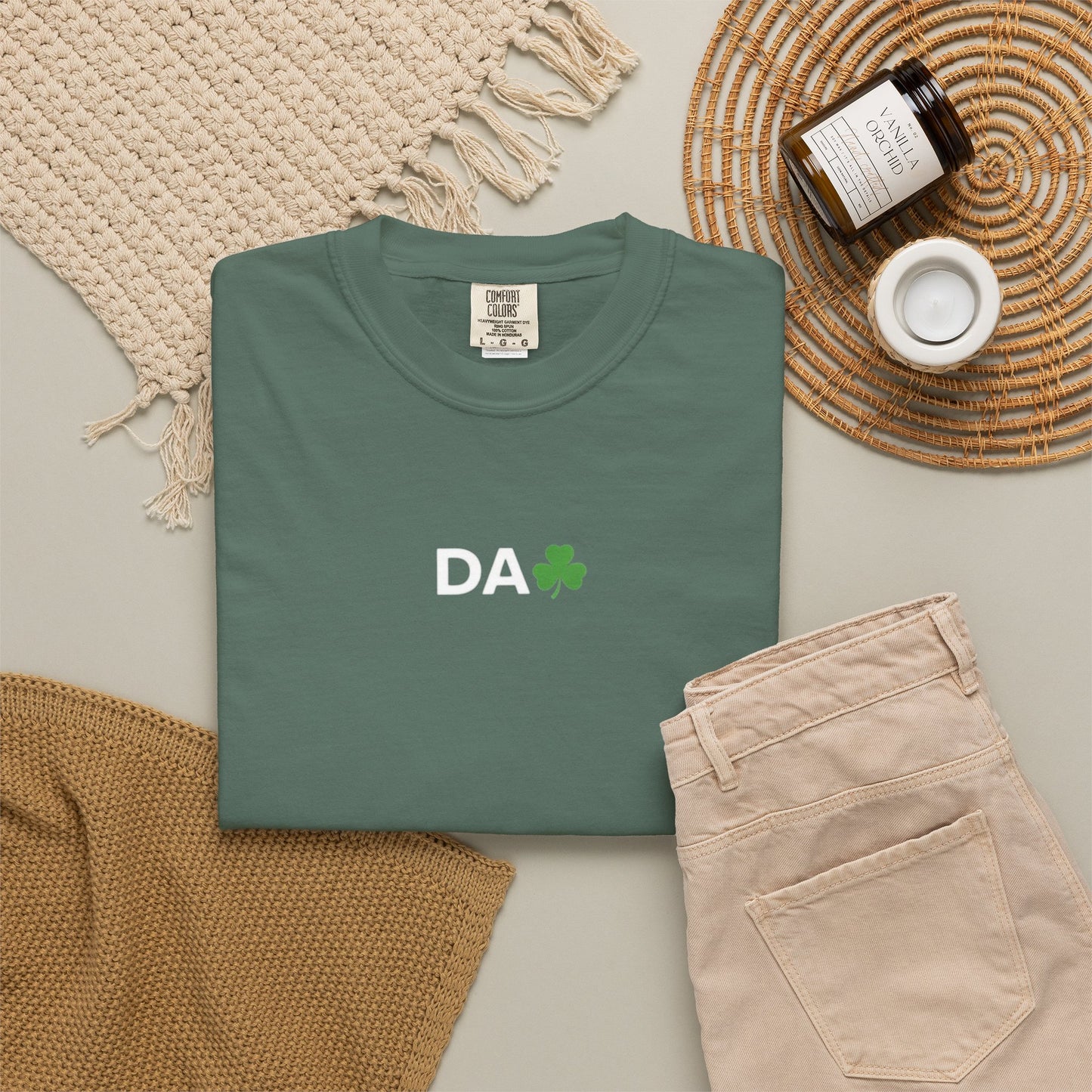 DA + Shamrock Dad T-Shirt — Personalized Father's Day Tee