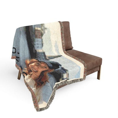 Custom Photo Woven Blanket — Personalized Travel & Keepsake Throw