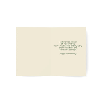 Funny Romantic Anniversary Card — "You're My Treasure" (St. Patrick's Day Theme)