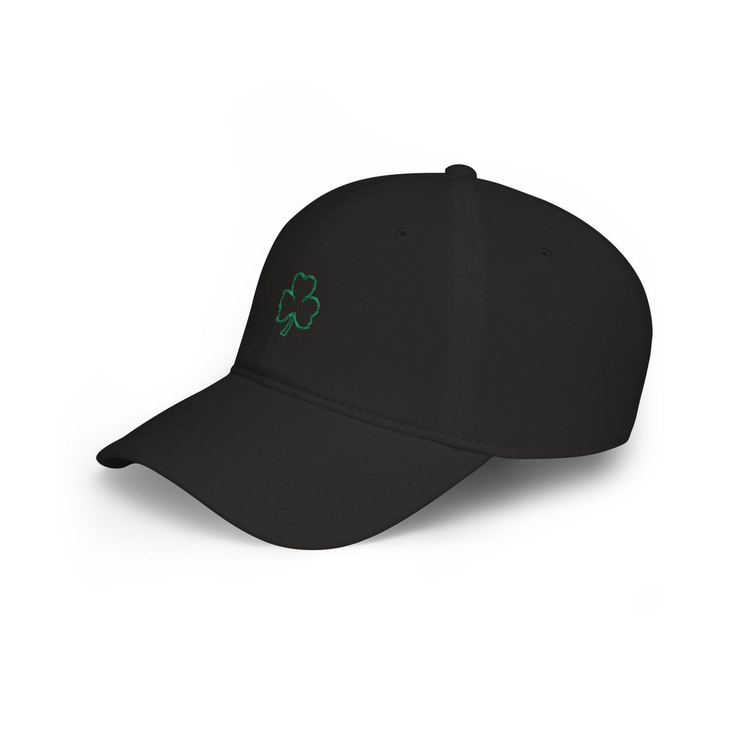 Embroidered Shamrock Low Profile Baseball Cap — St. Patrick’s Day Lucky Clover Hat (Personalize)