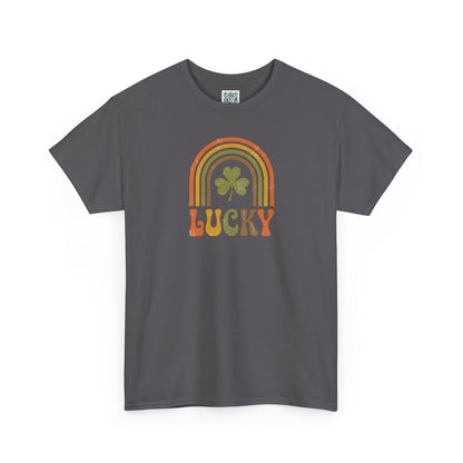 Lucky Retro Rainbow T-Shirt — Vintage Shamrock St. Patrick’s Tee