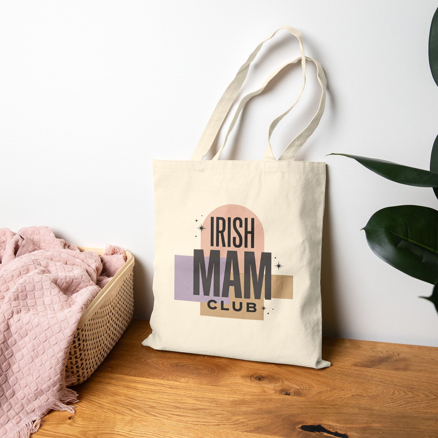 Tote Bag — "Irish Mam Club" Cotton Canvas Tote | Mother's Day Gift for Moms