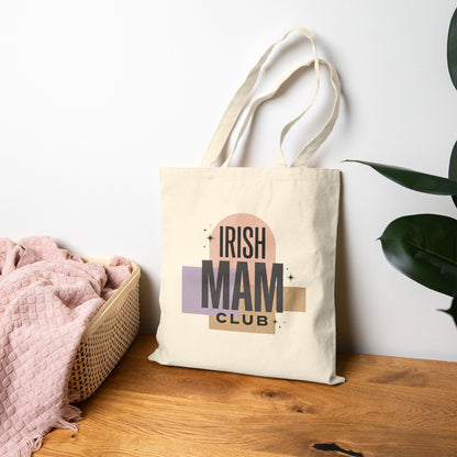 Tote Bag — "Irish Mam Club" Cotton Canvas Tote | Mother's Day Gift for Moms