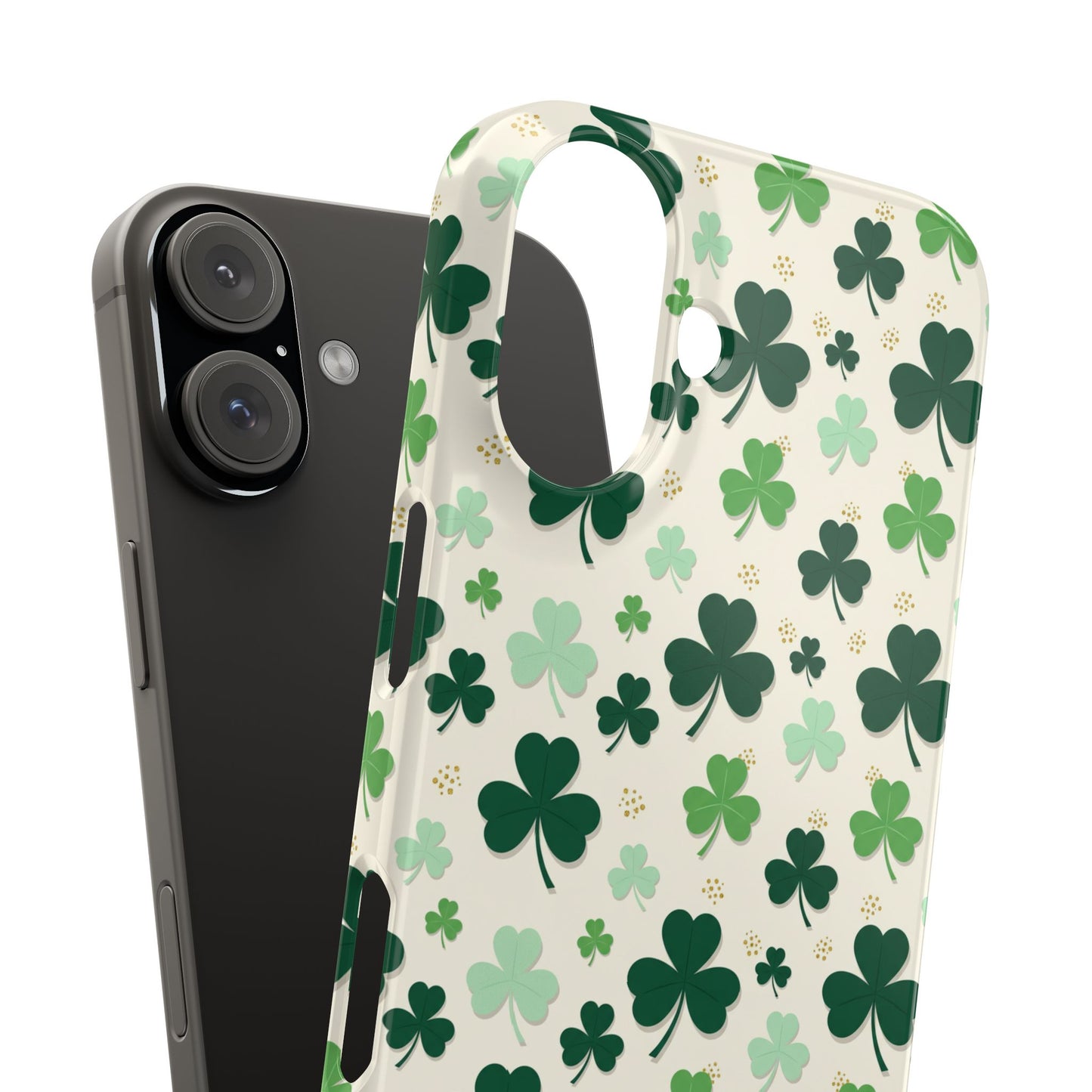 Shamrock Pattern Slim Phone Case — Irish Clover Protective Cover