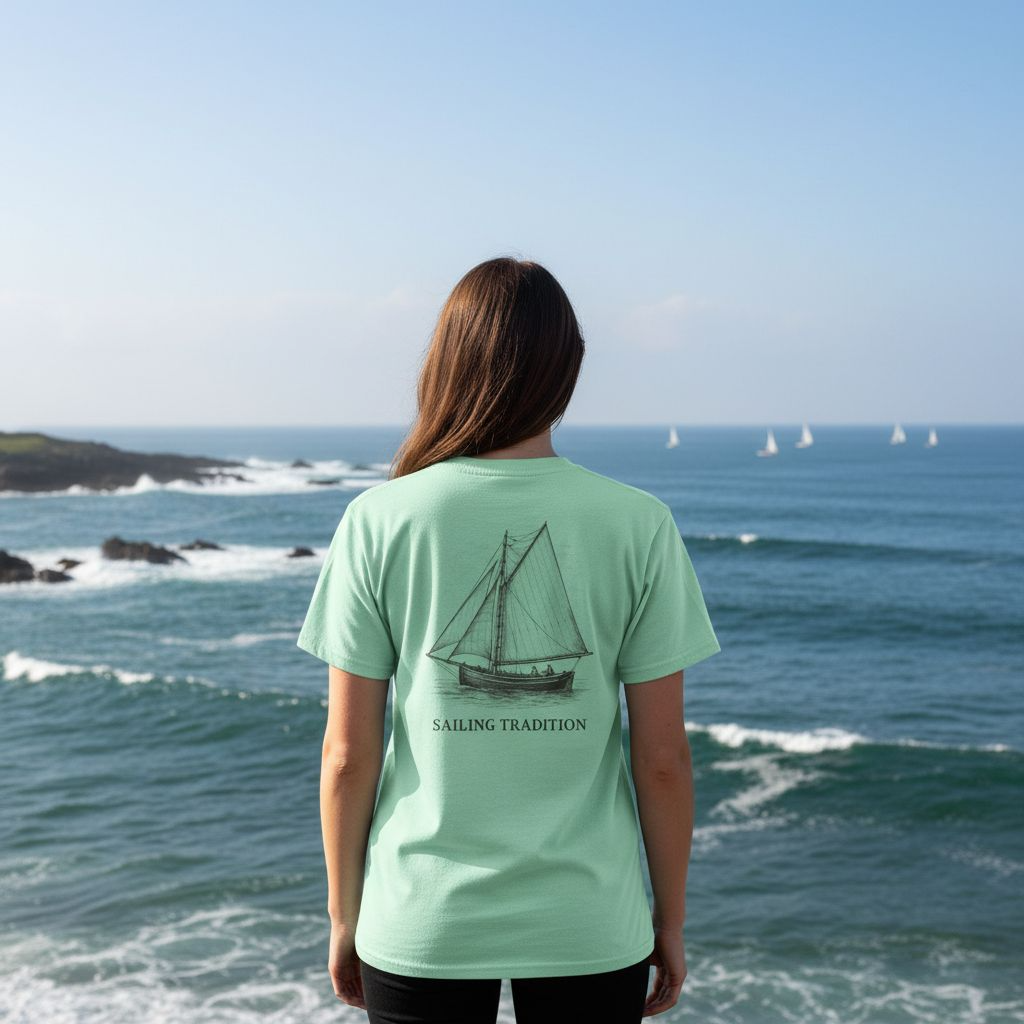 Sailing Tradition Tee - Galway, Ireland Shamrock Design