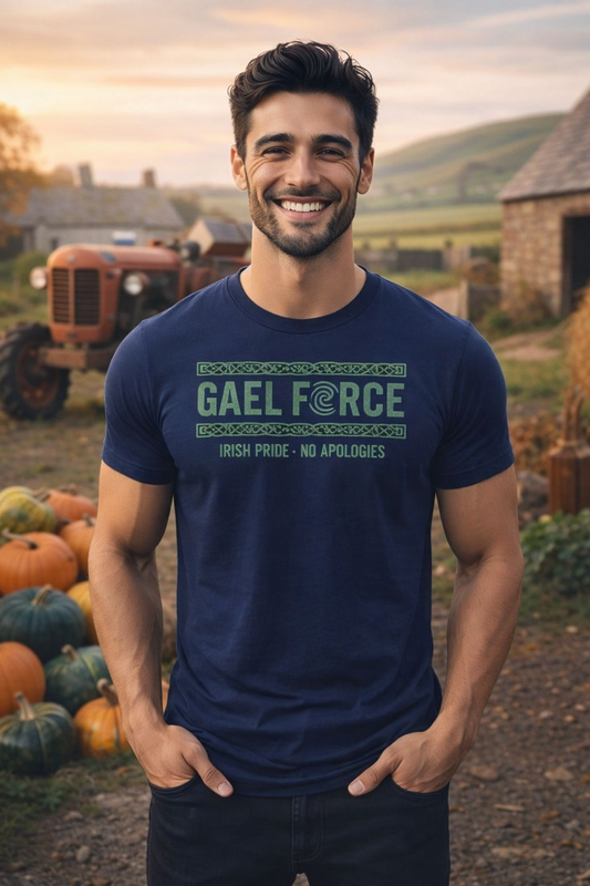 Gael Force T-Shirt - "Irish Pride • No Apologies" Retro Celtic Design