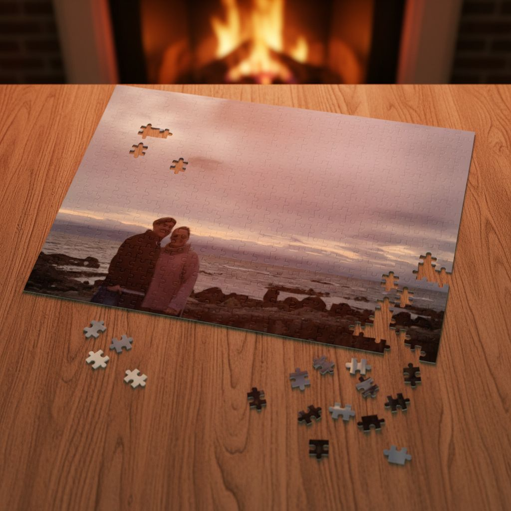 Personalized Photo Jigsaw Puzzle with Tin — Custom Memory Keepsake (Family, Travel, Ireland)