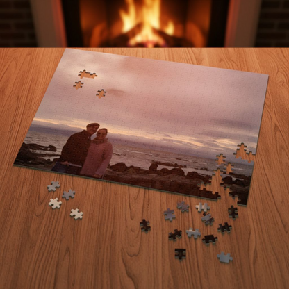 Personalized Photo Jigsaw Puzzle with Tin — Custom Memory Keepsake (Family, Travel, Ireland)