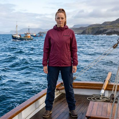 Captain Red Sailboat Hooded Windbreaker Jacket