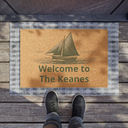 Personalize Galway Hooker Welcome Doormat